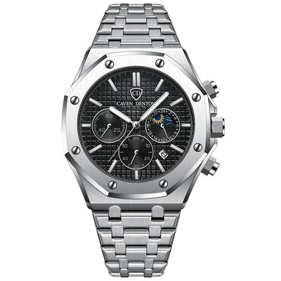 Multi-functional Moon Phase Men's Steel Strap Watch