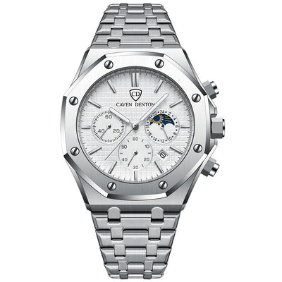 Multi-functional Moon Phase Men's Steel Strap Watch